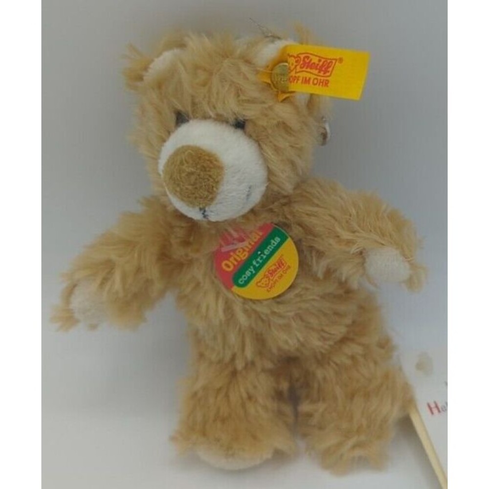 Steiff Cosy Friends Miniature Teddy Bear 110153 Plush Toy Keyring/Purse Charm 4"